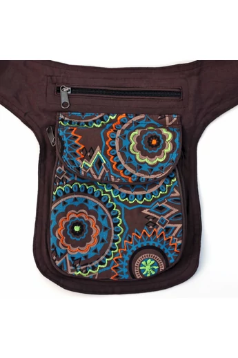 övtáska, hímzett, mandala, virág, mintás, pamut, textil, táska, színes, fekete, piros, kék, narancs, kiwi, zöld, lila, kiegészítő, trend. női, egyedi, divat