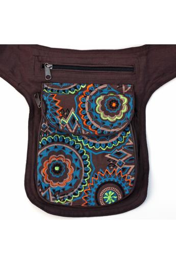 övtáska, hímzett, mandala, virág, mintás, pamut, textil, táska, színes, fekete, piros, kék, narancs, kiwi, zöld, lila, kiegészítő, trend. női, egyedi, divat
