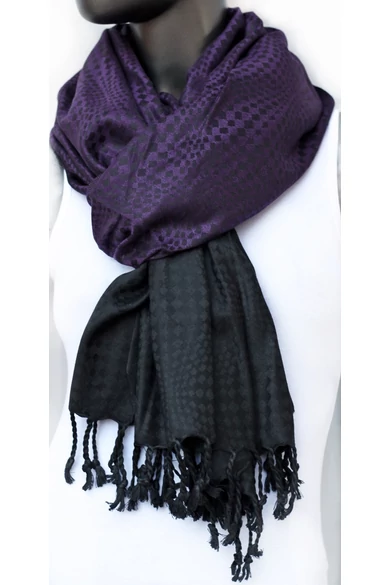 nagy, sálkendő, pashmina, gyapjú, selyem, sál, poncsó, színes, bíbor, lila, fekete, mintás, Nepál