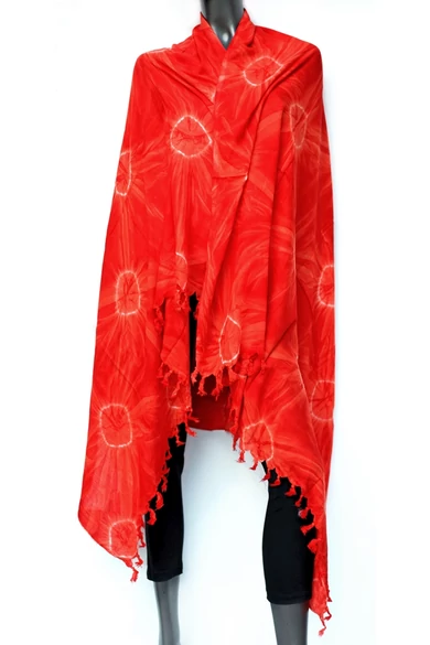 nagy, sarong, kendő, batikolt, viszkóz, színes, narancs, sárga, pink, lila, barna, kék, zöld, pink, bordó, bézs, piros, mintás, India