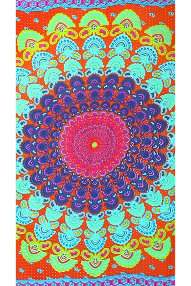 nagy, sarong, kendő, mandala, mintás, viszkóz, színes, narancs, sárga, pink, lila, barna, kék, zöld, pink, bordó, bézs, piros, mintás, India