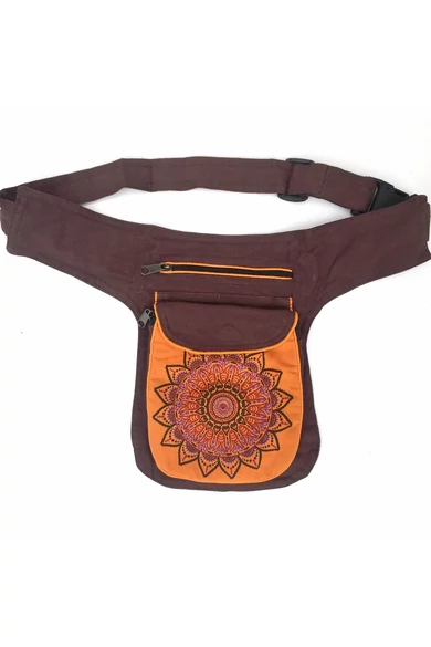 övtáska, mandala, virágos, mintás, pamut, textil, táska, színes, fekete, piros, kék, narancs, kiwi, zöld, lila, barna, kiegészítő, trend. női, egyedi, divat