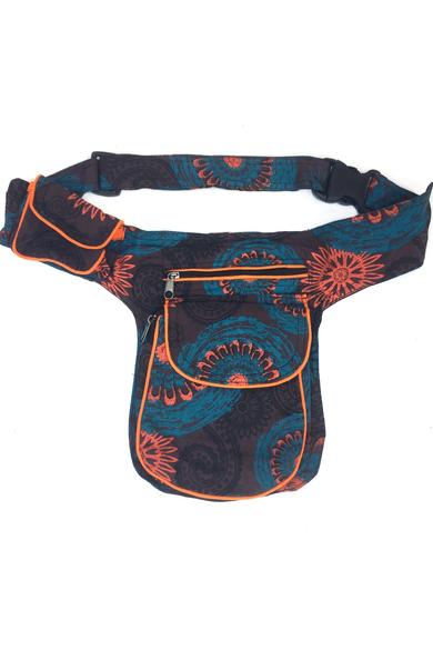 övtáska, mandala, mintás, pamut, textil, táska, színes, barna, piros, zöld, keki, fekete, kék, kiegészítő, trend. női, egyedi, divat