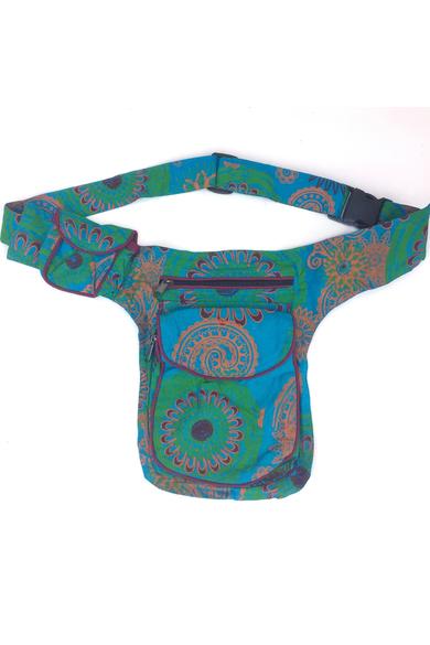 övtáska, mandala, mintás, pamut, textil, táska, színes, barna, piros, zöld, keki, fekete, kék, kiegészítő, trend. női, egyedi, divat