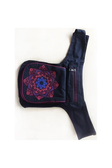 övtáska, mandala, virágos, mintás, pamut, textil, táska, színes, fekete, piros, kék, narancs, kiwi, zöld, lila, kiegészítő, trend. női, egyedi, divat