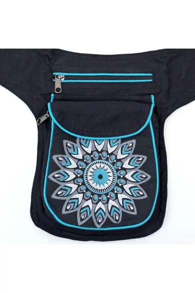 övtáska, mandala, virágos, mintás, pamut, textil, táska, színes, fekete, piros, kék, narancs, kiwi, zöld, lila, kiegészítő, trend. női, egyedi, divat