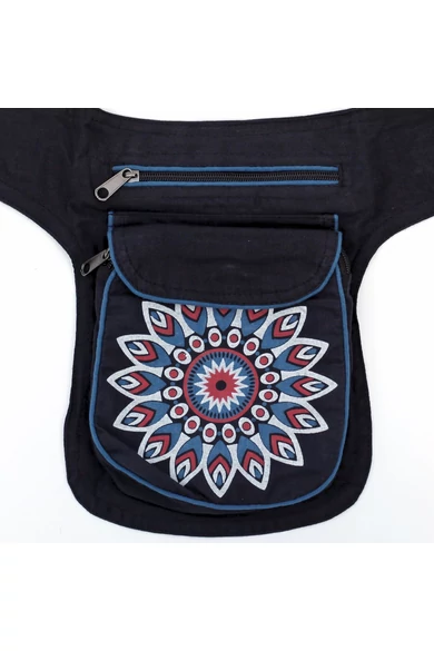övtáska, mandala, virágos, mintás, pamut, textil, táska, színes, fekete, piros, kék, narancs, kiwi, zöld, lila, kiegészítő, trend. női, egyedi, divat