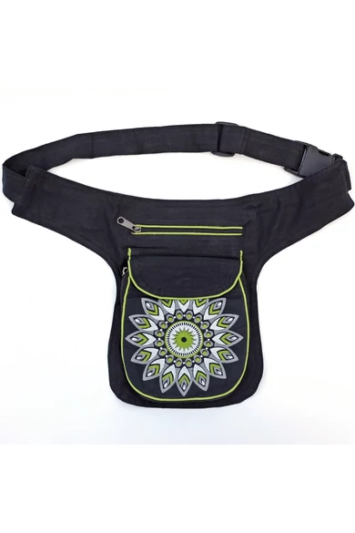 övtáska, mandala, virágos, mintás, pamut, textil, táska, színes, fekete, piros, kék, narancs, kiwi, zöld, lila, kiegészítő, trend. női, egyedi, divat