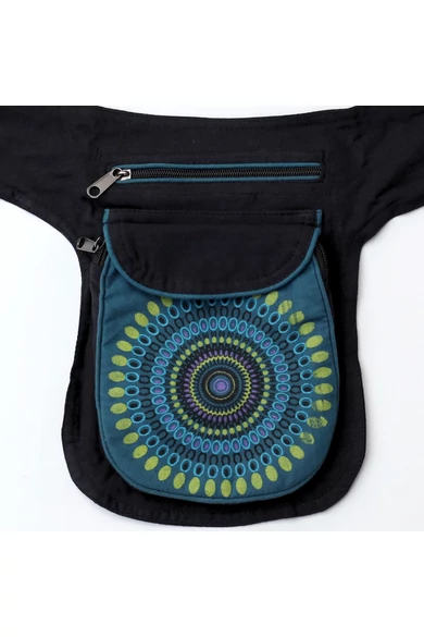 övtáska, mandala, virágos, mintás, pamut, textil, táska, színes, fekete, piros, kék, narancs, kiwi, zöld, lila, kiegészítő, trend. női, egyedi, divat