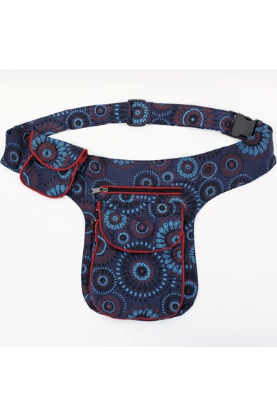 övtáska, mandala, mintás, pamut, textil, táska, színes, barna, piros, zöld, keki, fekete, kék, kiegészítő, trend. női, egyedi, divat