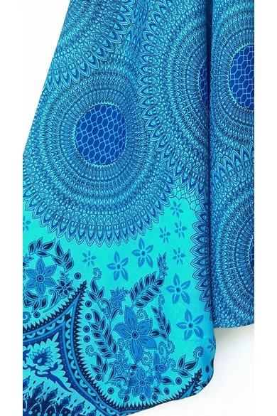 bőszárú, ejtett, ülepű, aladdin, nadrág, gumis, derekú, tenger, kék, színes, mandala, mintás, viszkóz, pamut, lezser, női divat, trend, bohém, elegáns, egyedi, különleges, szellős, kényelmes