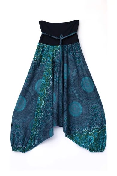 bő, pamut, nadrág, aladdin, hárem, ejtett, ülepű, bordó, türkiz, szürke, színes, mandala, mintás, lezser, női divat, trend, bohém, elegáns, egyedi, különleges, szellős, kényelmes, Nepál