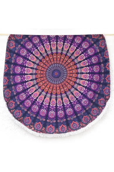pamut, vászon, lila, pink, kék, narancs, zöld, jógalepedő, strandlepedő, ágytakaró, faltakaró,  asztalterítő, keleti, mandala, mintás, lakástextil, otthon, keleti kultúra, trend